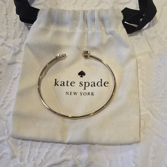 Kate Spade Gold Bangle with Crystal Charm - Picture 4 of 5